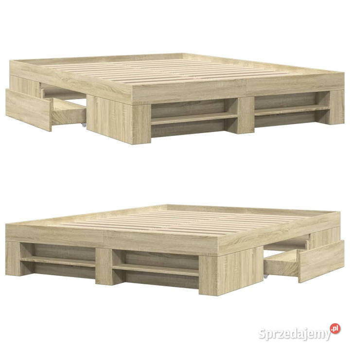 Łóżko bez materaca dąb sonoma 150x200 WM3295466