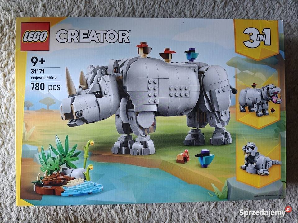 Lego Creator 31171 Dzikie zwierzęta nosorożec z małopolskie Kraków