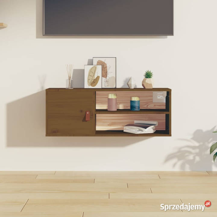 Szafka ścienna miodowy brąz 80x30x30 lite drewno Warszawa sprzedam