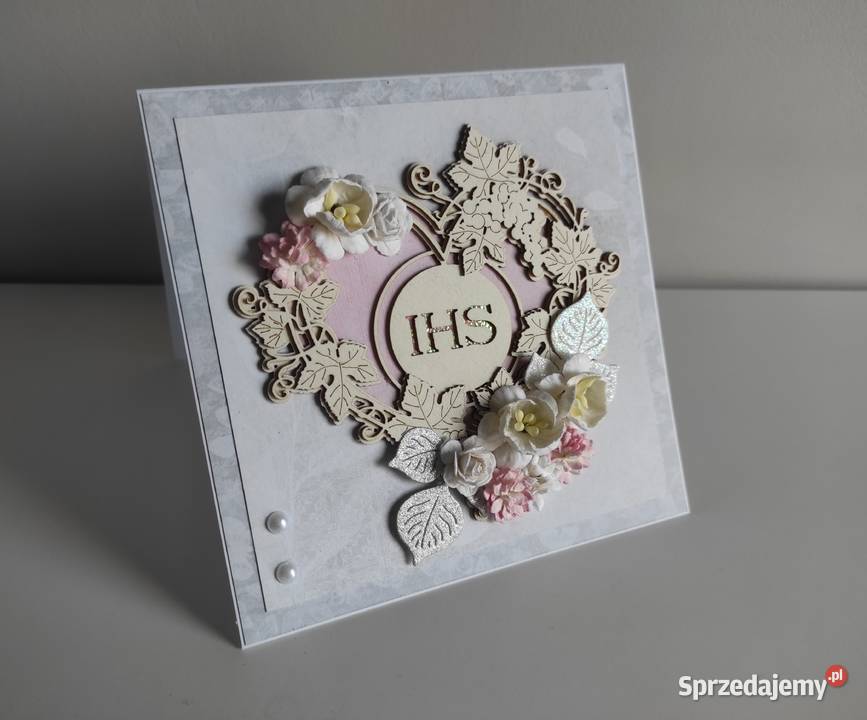 Kartka w pudełku ręcznie robiona na Pamiątkę Łódź