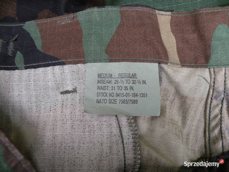 Spodnie BDU woodland medium regular cotton 99r dolnośląskie Wrocław