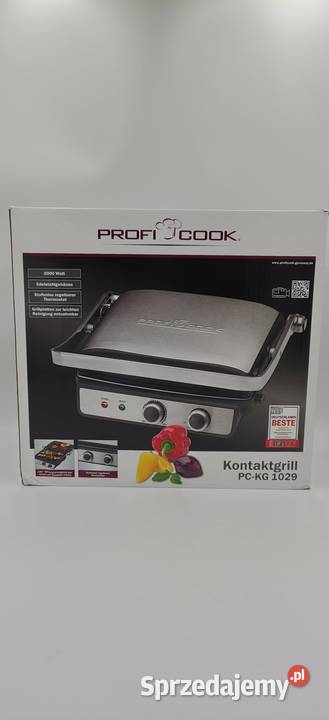 Grill elektryczny Profi Cook kontaktowy składany Ząbki