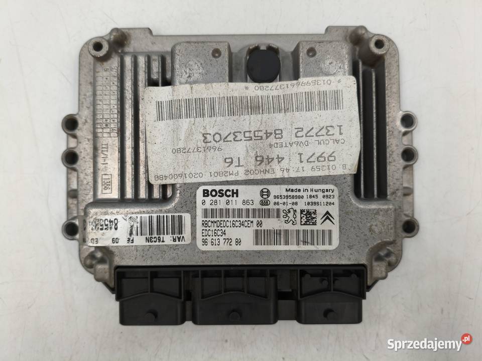 Sterownik Silnika Citroen C4 16 HDI 9661377280 Wyszków sprzedam