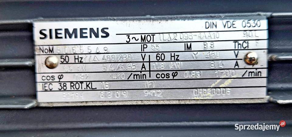 SILNIK ELEKTRYCZNY SIEMENS DIN VDE 0530 Radom