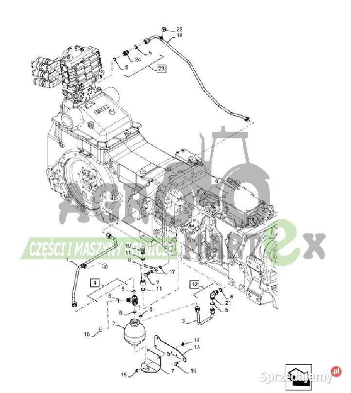 84276326 84168488 RURKA HYDR CNH Wichrów