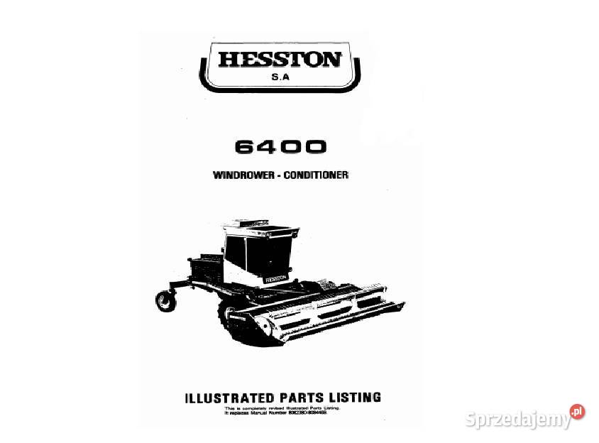 Hesston 6400 kombajn katalog części Kielce sprzedam