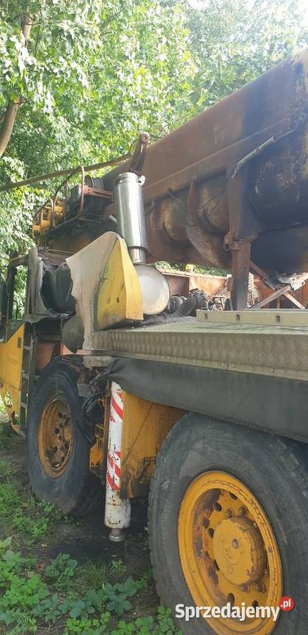 Uszkodzony dźwig terenowy samojezdy Demag AC 120 Dźwigi, podnośniki Dobre Miasto sprzedam