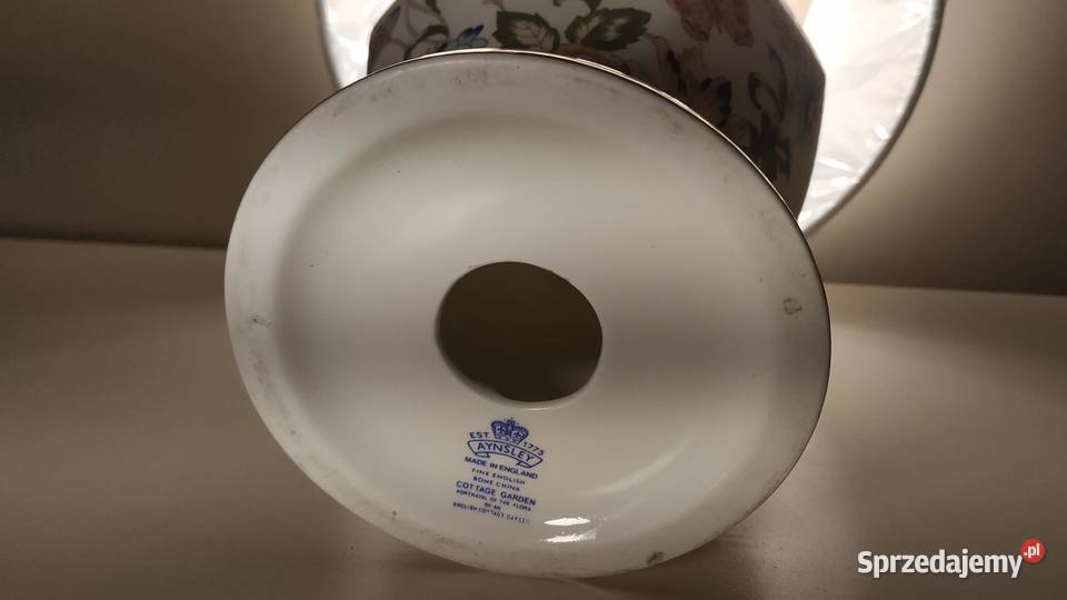 znawców Lampa z nowym kloszem Aynsley Garden Porcelana i szkło Piła