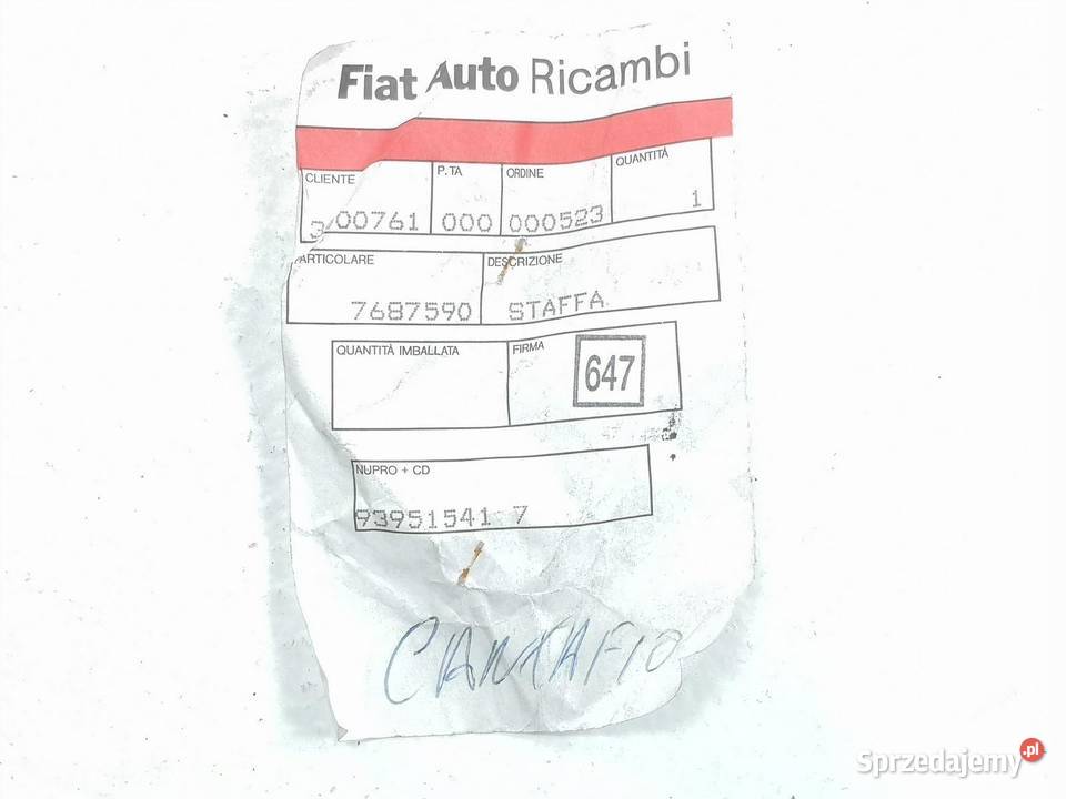 MOCOWANIE FIAT MILLE UNO ORYGINALNE ASO NOWE osobowe
