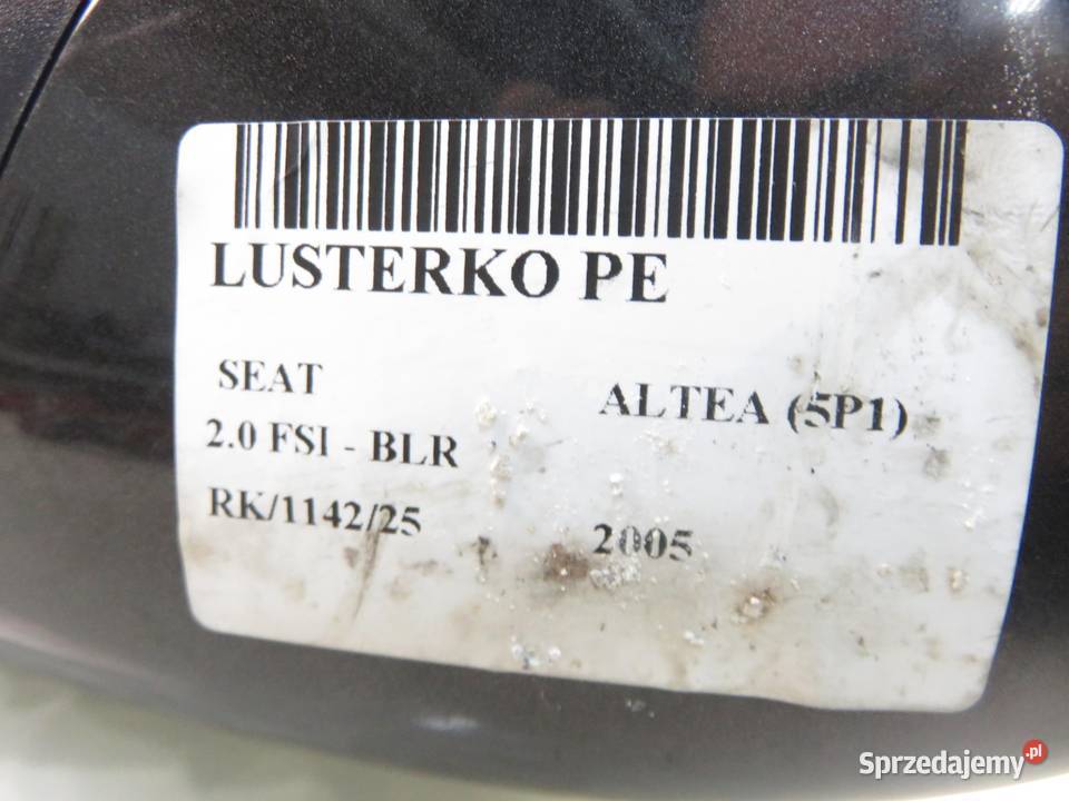 LUSTERKO PRAWE SEAT ALTEA 5P1 LS9N