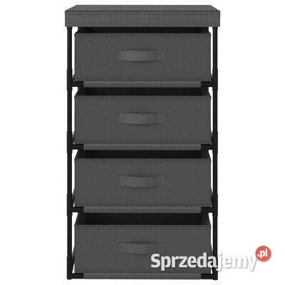 vidXL Regał z 4 koszami z tkaniny stalowy Warszawa