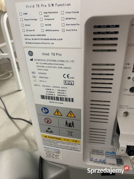 Aparat USG GE Vivid T8 pro z 3 glowicami Kraków
