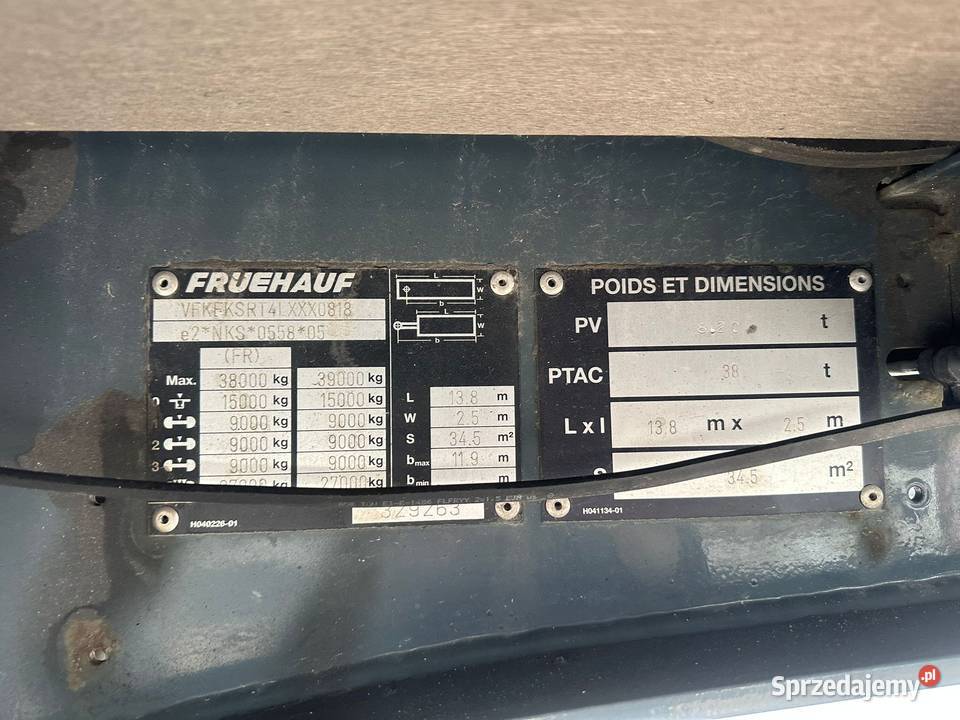 Naczepa Izoterma BOX Fruehauf Kielce sprzedam