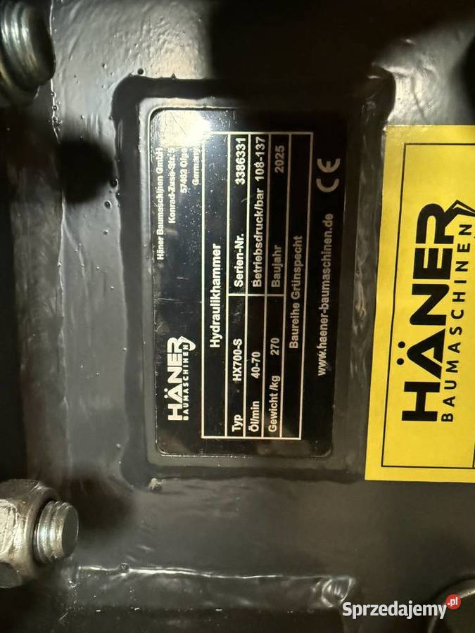 Młot hydrauliczny Hner HX700s 47t idealny do 5t Zakopane