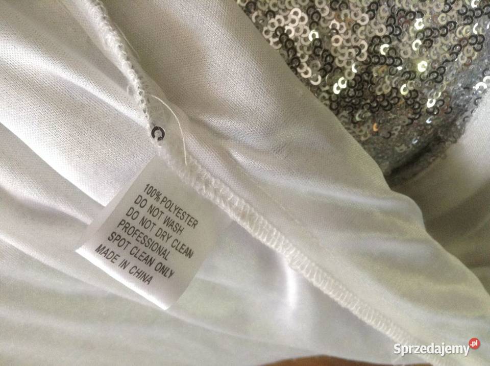 Markowa długa suknia okolicznościowa z cekinów M opolskie Opole