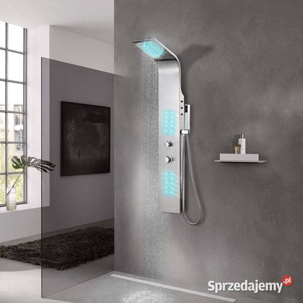 vidaXL Panel prysznicowy ze stali nierdzewnej
