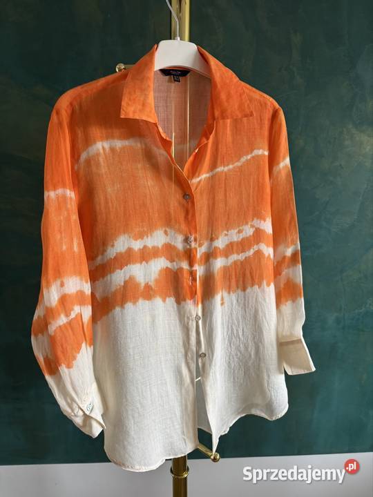 Koszula damska XS pomarańczowa Massimo Dutti len Częstochowa