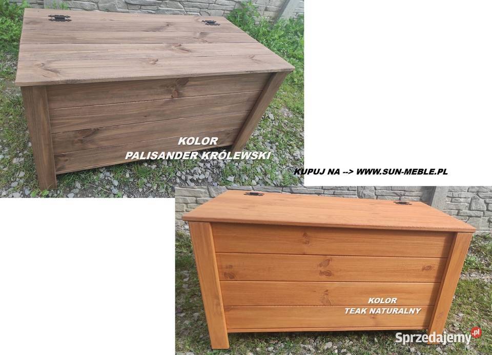 Ławka z Pojemnikiem drewniana 90x50x50 KOLOR Wrocław sprzedam