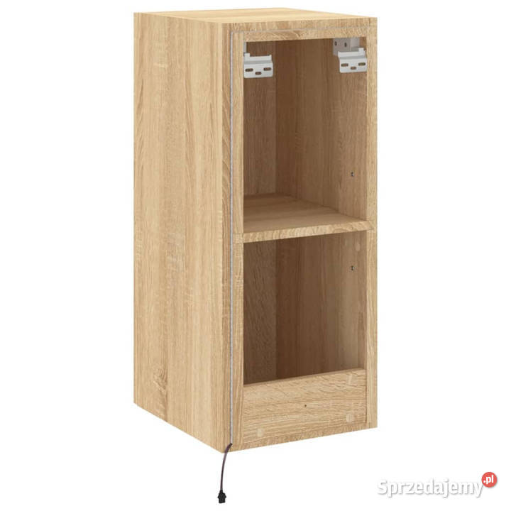 Ścienna szafka TV z LED dąb sonoma 305x35x70 Warszawa
