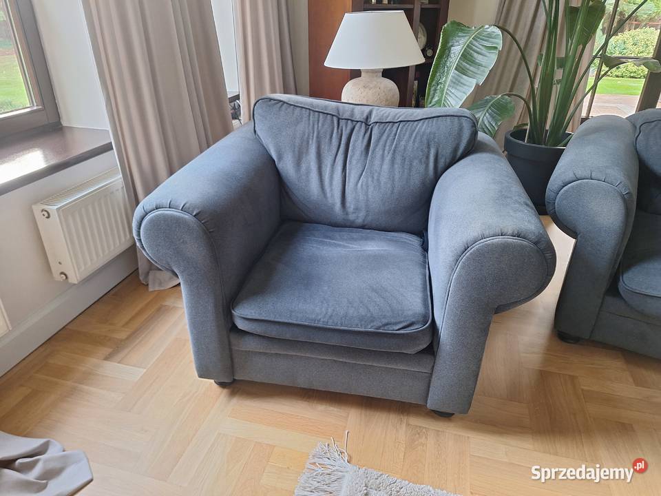 Kanapa 3 osobowa 2 fotele kolor granatowy mazowieckie