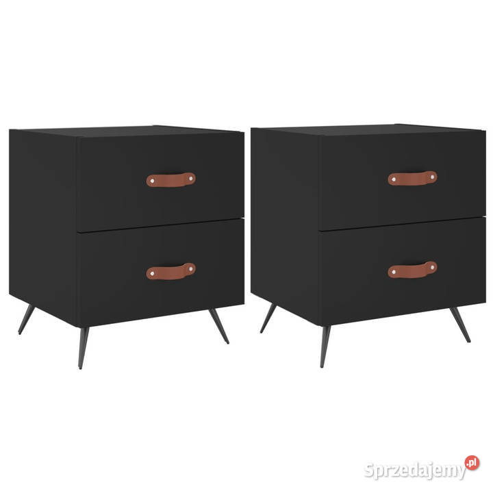 Szafki nocne 2 czarne 40x35x475 WM827247 Warszawa sprzedam