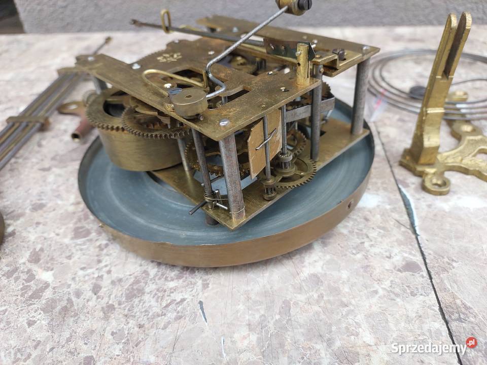 140 Zestaw mechanizm starego zegara Junghans Antyki pomorskie Tczew