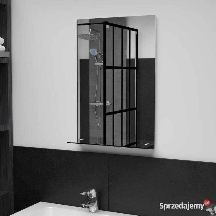 Lustro ścienne z półką 40x60 hartowane Warszawa