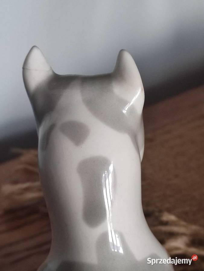 Klasyk Vintage Porcelanowy Dog Niemiecki lubelskie Janów Lubelski