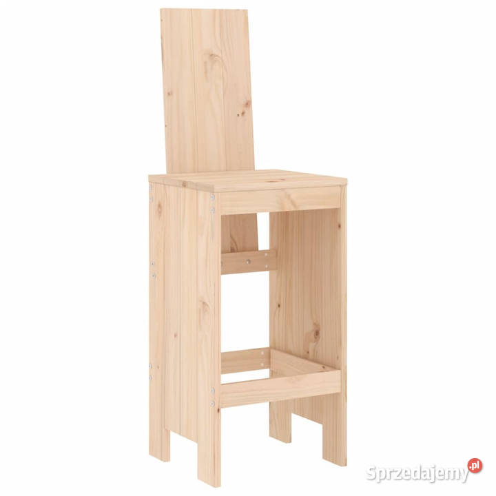 Stołki barowe 2 40x42x120 lite drewno sosnowe Warszawa