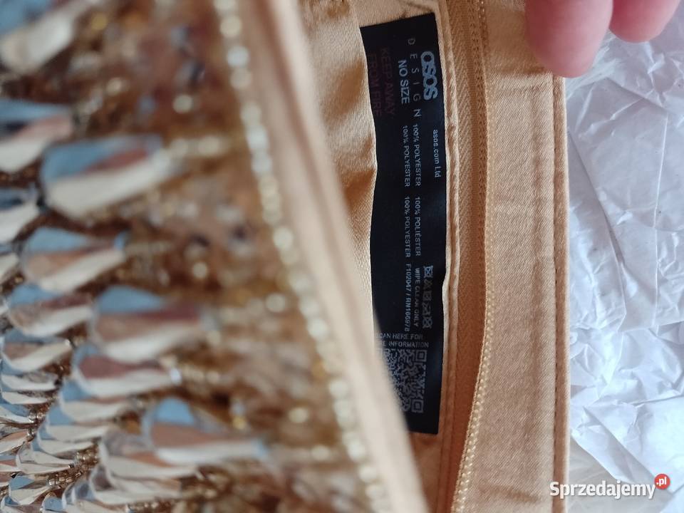 ASOS Złota bogato zdobiona frędzlami torebka Kraków