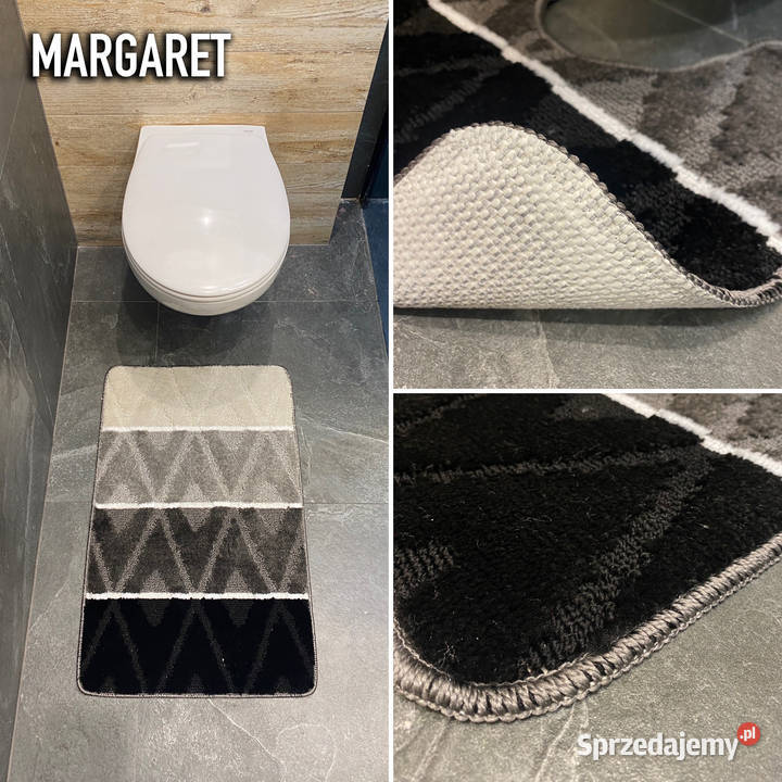 DYWANIK ŁAZIENKOWY 50X80 MARGARET ANTYPOŚLIZGOWY szary Dywaniki łazienkowe