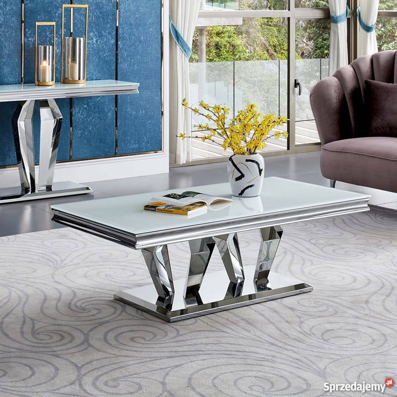 Ława glamour Belmont Modern Barock szklana salon stolik stół