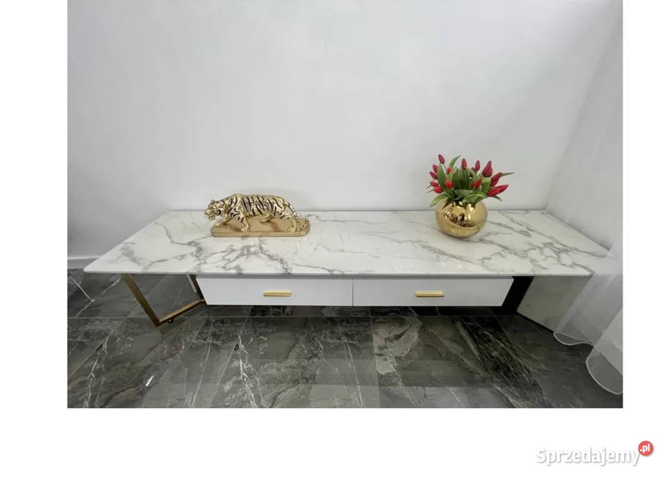 Szafka RTV złota Italiano Glamour Premium z małopolskie