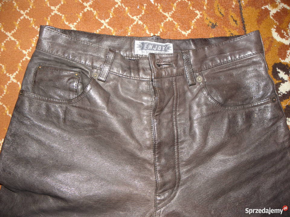 Spodnie motocyklowe skórzane w pasie 78 sprzedam