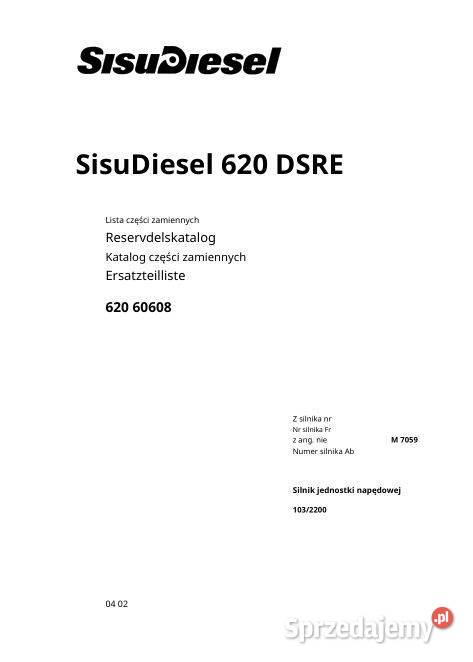 SISU 620 DSRE silnik katalog części Kielce