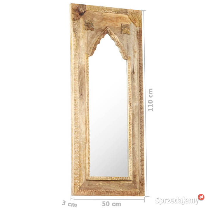 Lustro w ramie z litego drewna mango 50x3x110 Warszawa