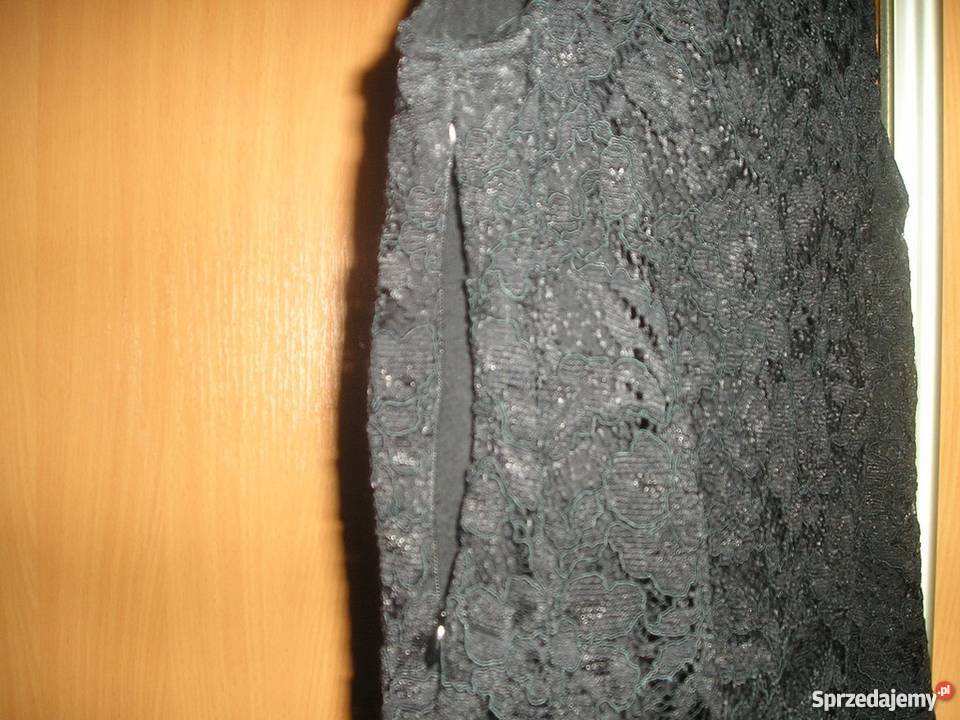 koronkowa czarna bluzka M 38 nowa Kwiatki Słupsk sprzedam