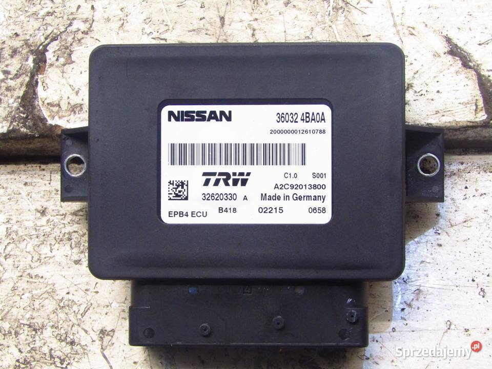 MODUŁ STEROWNIK HAMULCA RĘCZNEGO NISSAN QASHQAI osobowe lubelskie