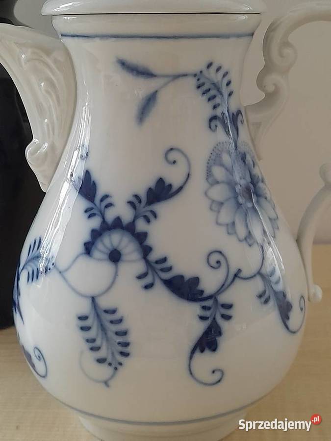 Porcelanowy dzbanek Meissen wzór cebulowy Bogatynia