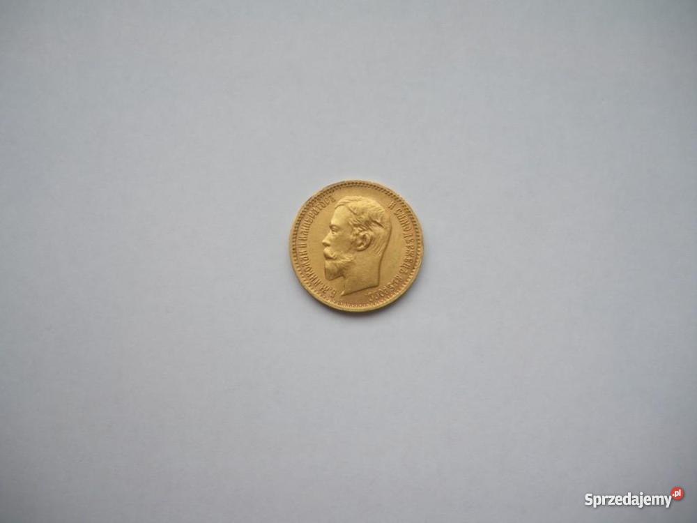 ZŁOTE MONETY 10 Rubli 1902r 5 Rubli 1903r