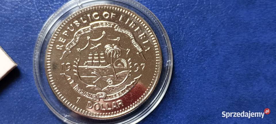 Stare monety 1 dolar 1997 Liberia Numizmatyka Lesko sprzedam