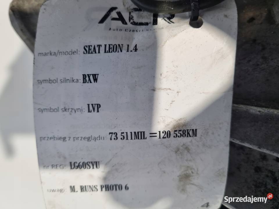 SKRZYNIA BIEGÓW Seat Leon II 14 16V MANUALNA Chełm