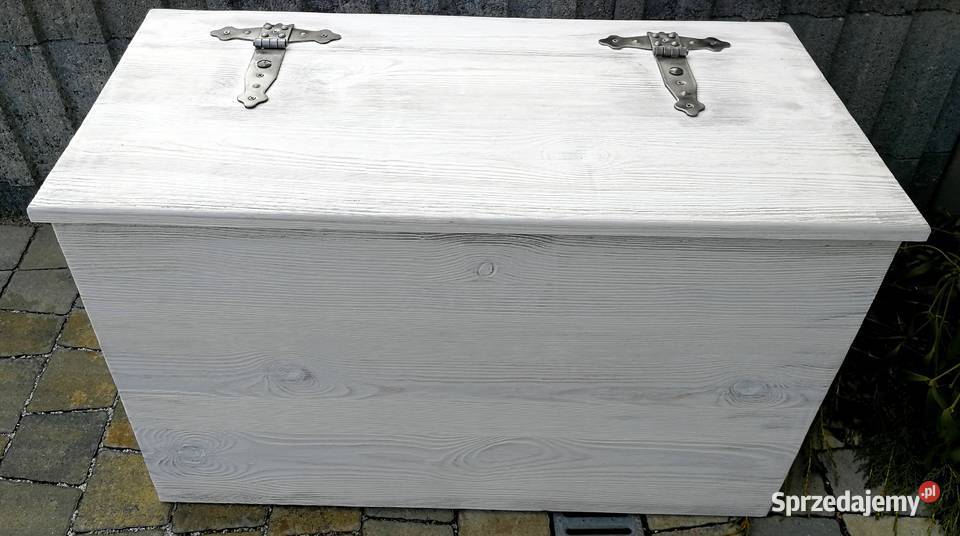Skrzynia rustykalna siedziskokufer ławka biała świętokrzyskie Radków sprzedam