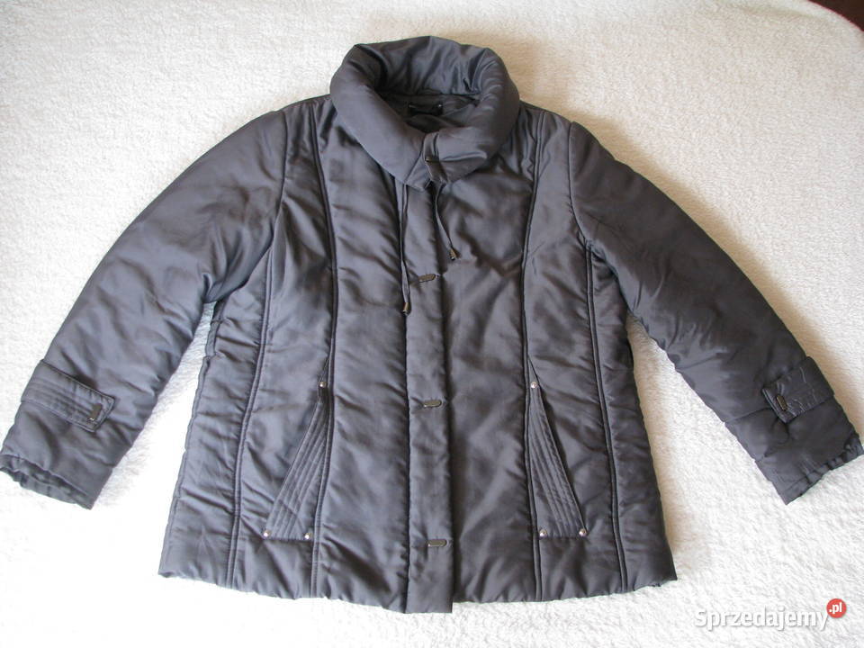 Eleganckosportowa ciepła kurtka damska oliwkowa zielony sprzedam