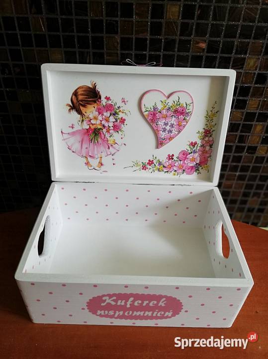 Kuferek wspomnień z imieniem chrzest roczek Kędzierzyn-Koźle