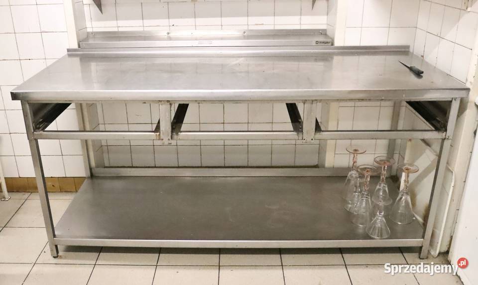 Masywny stół roboczy gastronomiczny 190 x 70 z Gastronomia sprzedam