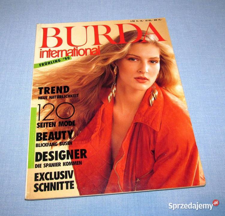 Burda International Wiosna 1990 moda szycie Hobbystyczne Skępe