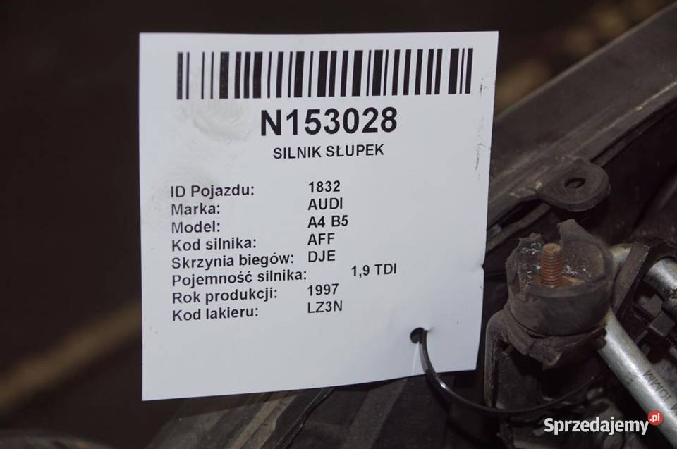 SILNIK SŁUPEK AUDI A4 B5 AFF Lipno
