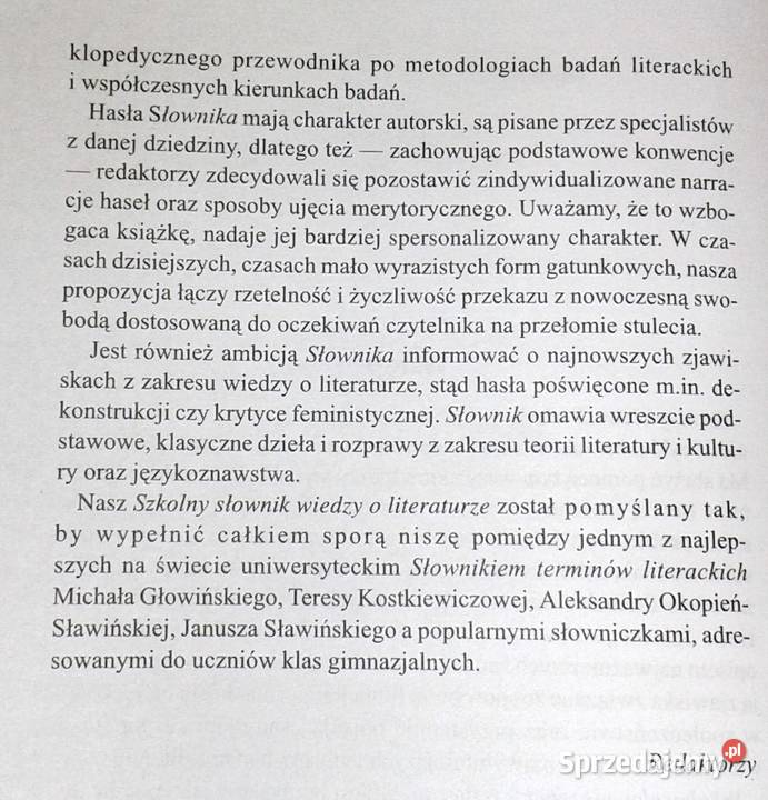 Szkolny słownik wiedzy o literaturze R Cudak M miękka Pozostałe Chełm sprzedam