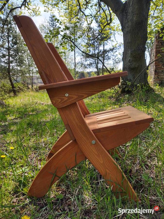 Krzesło ogrodowe drewniane składane tarasowe X Kalety